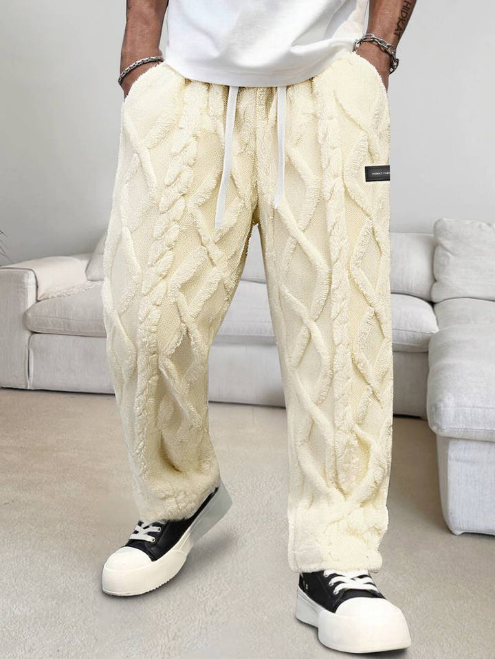 Zecharia - Geometric Patterned Pant With Elastic Waist