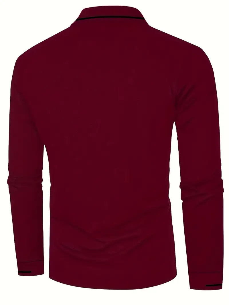 Karunaratne - Stylish Long Sleeve Polo Shirt
