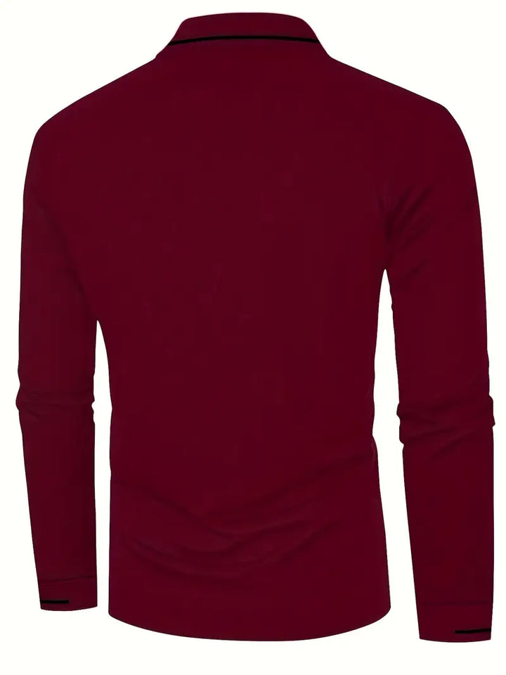 Karunaratne - Stylish Long Sleeve Polo Shirt