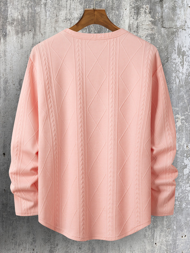 Lyman - Geometric Patterned Long Sleeve Hoodie
