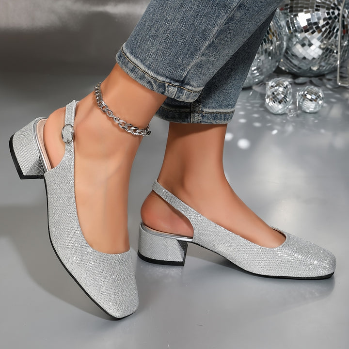 Ornela - Chunky Heel Sandals With Square Toe