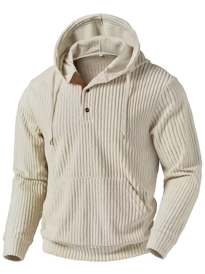 Colman - Elegant Textured Hooded Sweatshirt