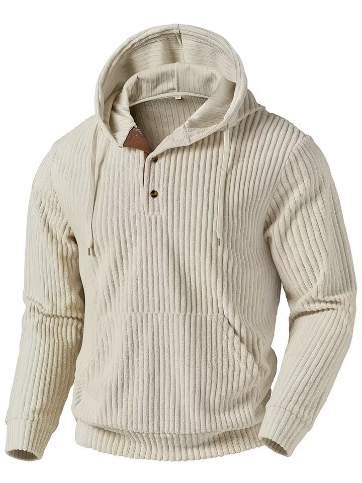Colman - Elegant Textured Hooded Sweatshirt