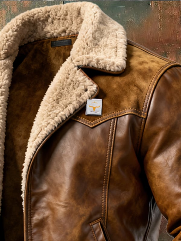 Alessandro - Casual Leather Jacket With Long Sleeve