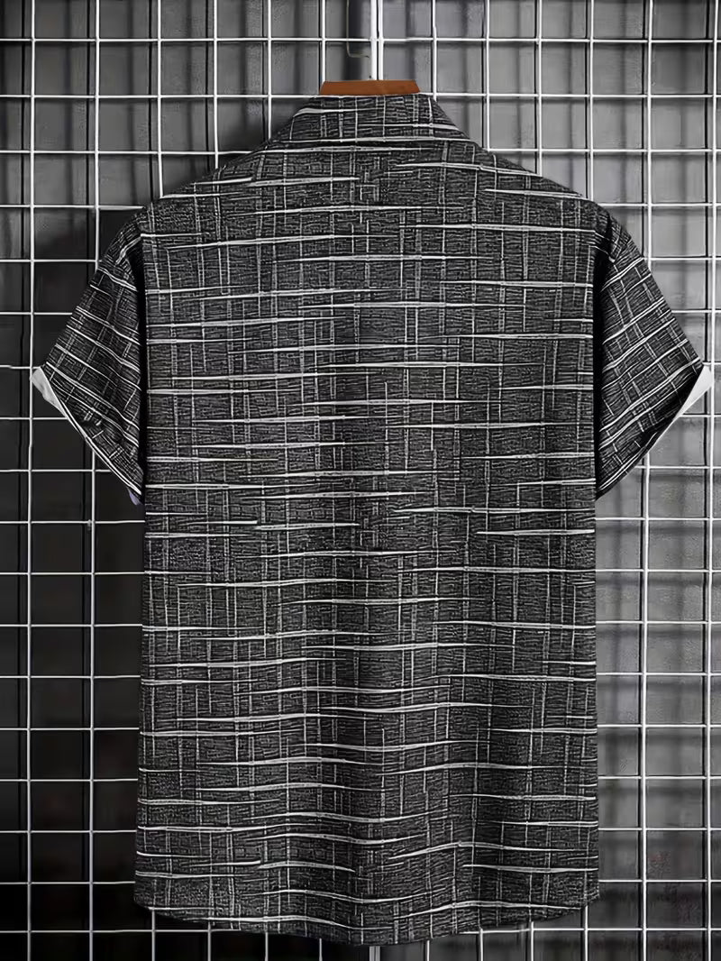 Jerrick - Vintage Geometric Print Shirt