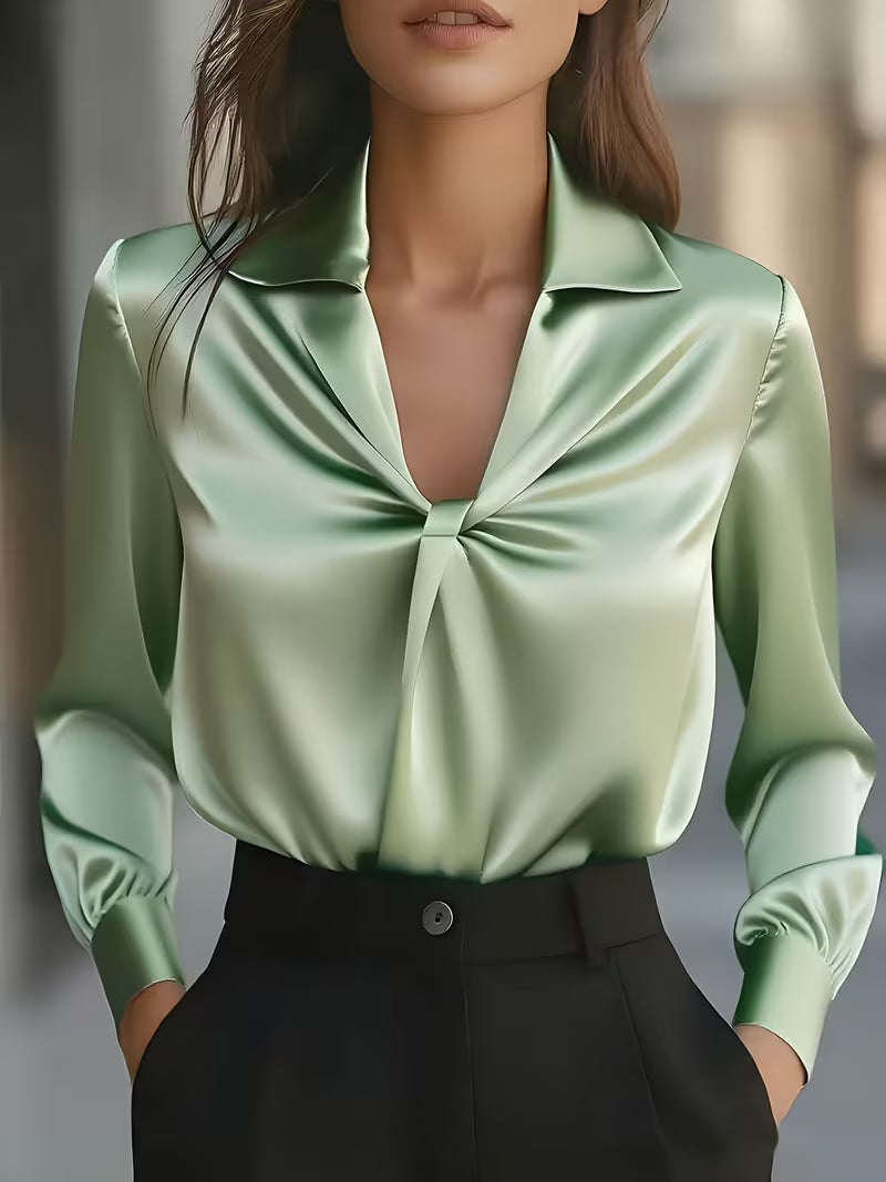 Leylah - Elegant Long Sleeve Blouse