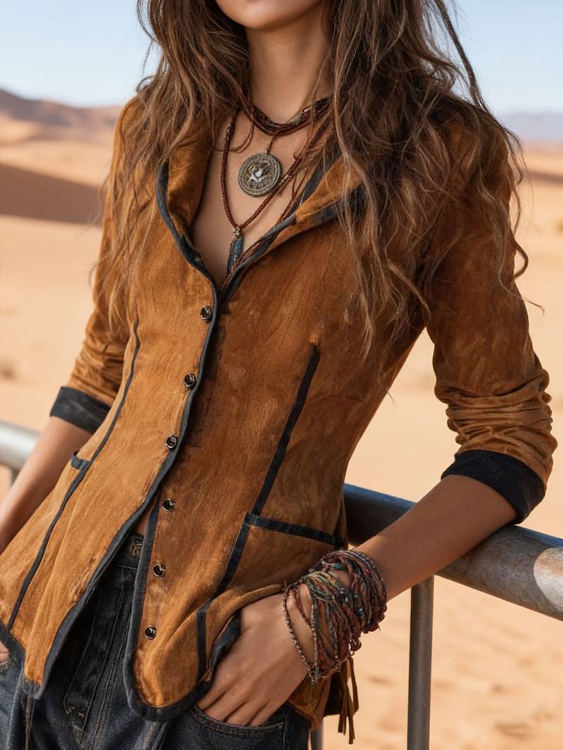 Yaara - Vintage Hooded Jacket With Long Sleeve