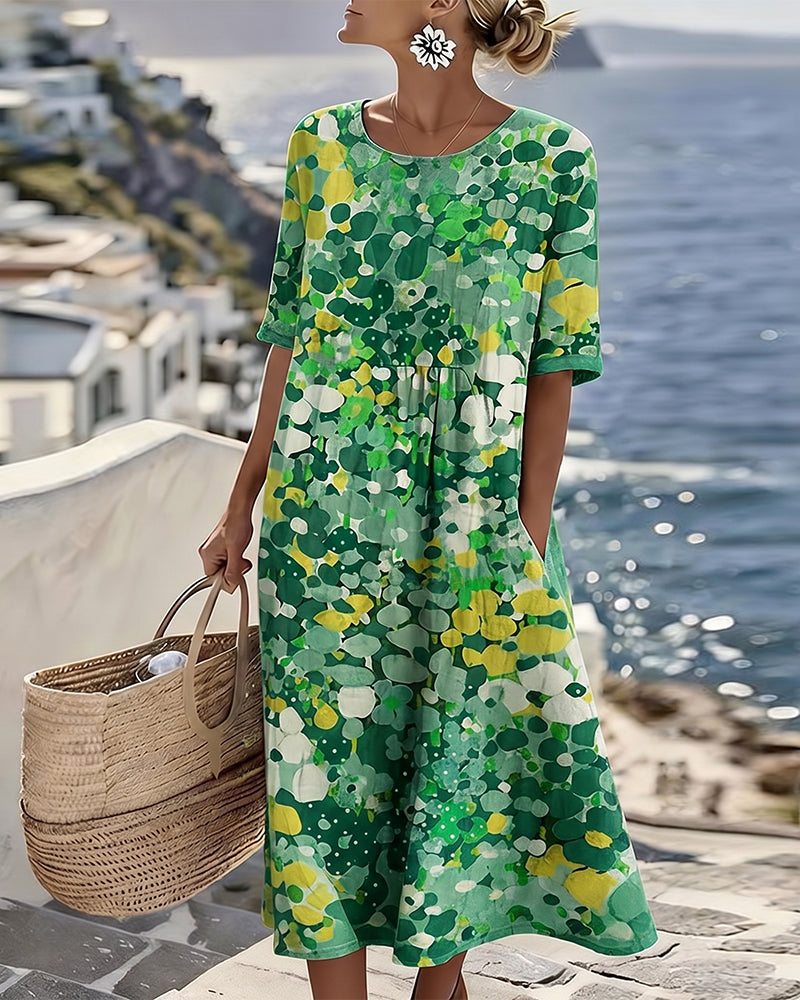 Sivena - Elegant Loose Printed Dress