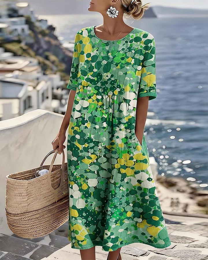 Sivena - Elegant Loose Printed Dress