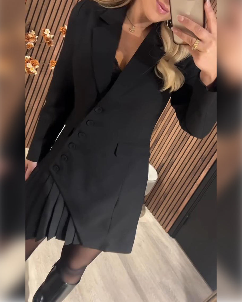 Nylani - Dress with Lapel and Blazer
