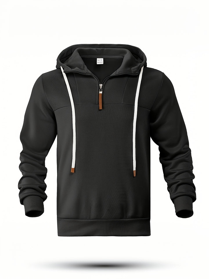 Kolton - Hooded Sweatshirt with Half Zipper