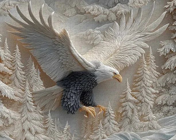 TalonCraft - Carved Eagle Puzzle Home Decor
