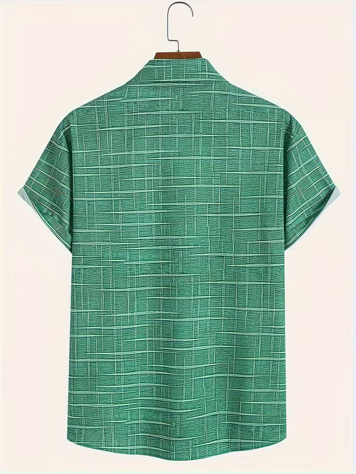Jerrick - Vintage Geometric Print Shirt