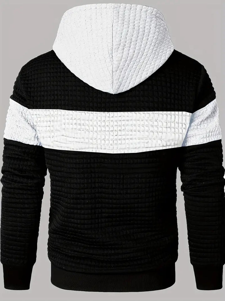 Arvid - Color Block Textured Hoodie