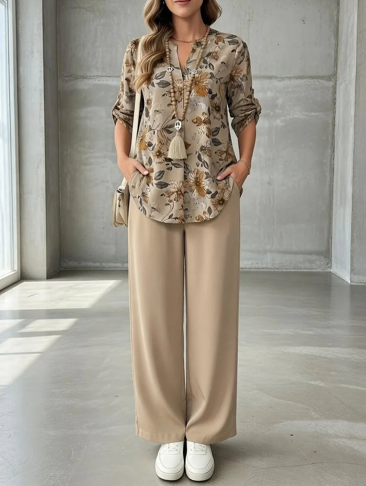 Kresimira - Elegant Floral Two-Piece Set