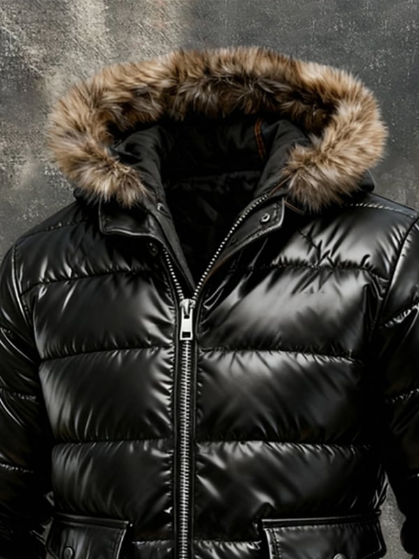 Moussa - Retro Parka Jacket With Fur Collar