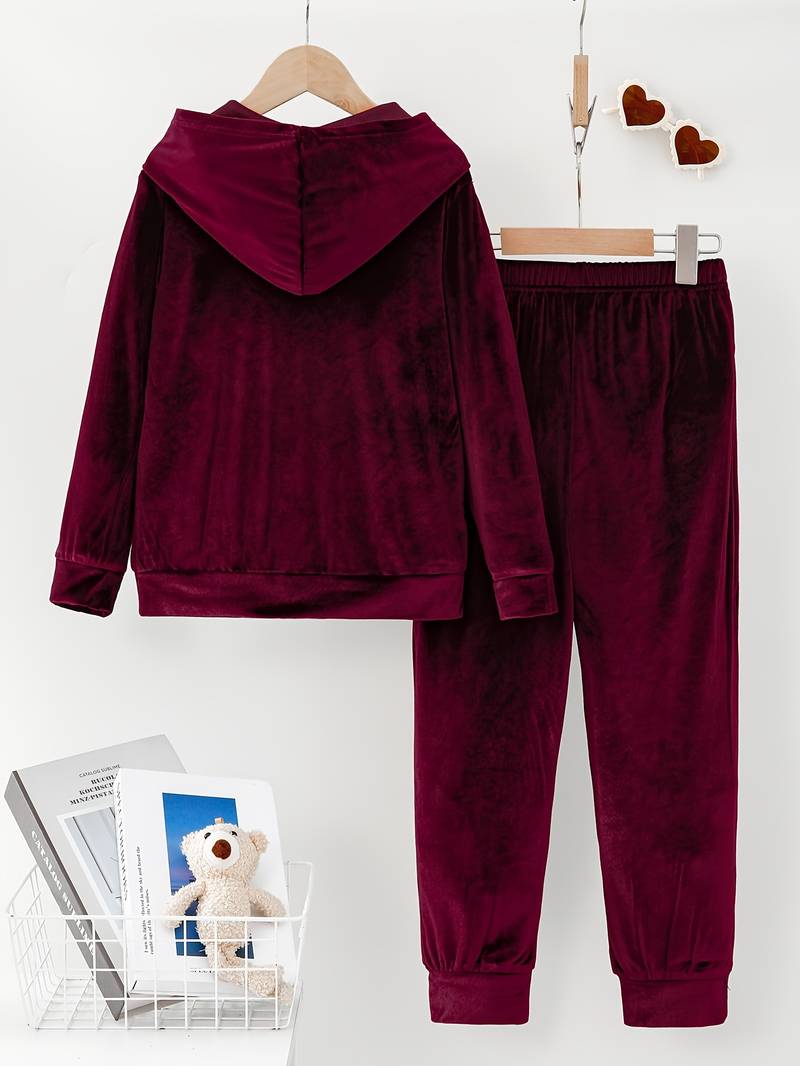 Tiferet - Elegant Hooded Sweater And Trousers Set