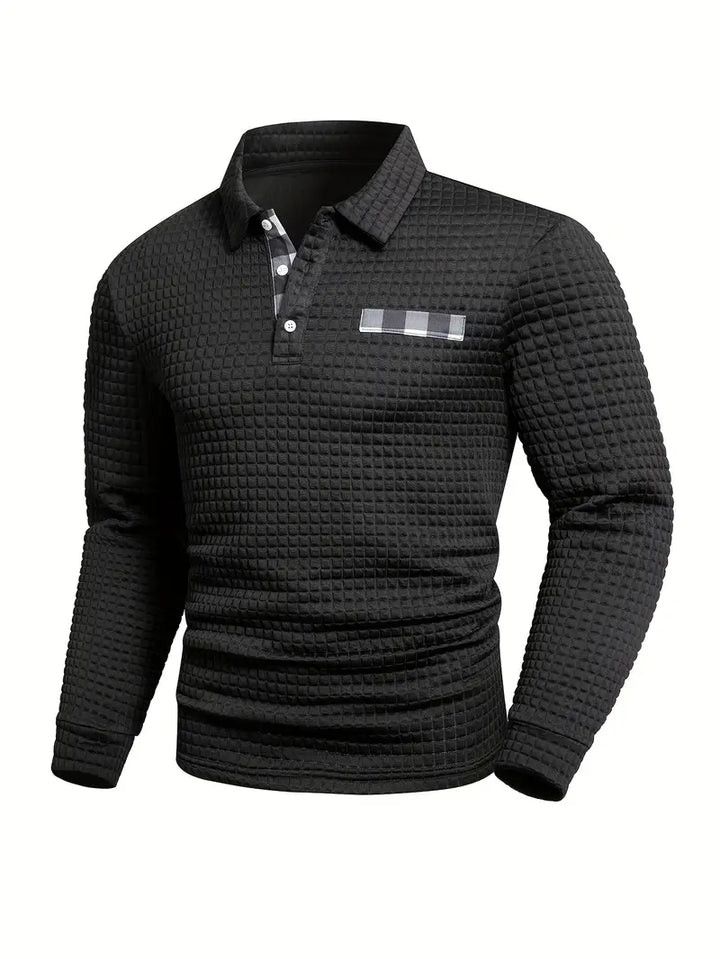 Hughes - Casual Thick Knit Button-Up Shirt