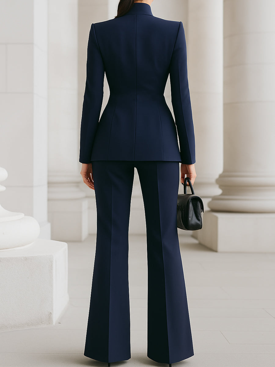 Kaelyn - Single Button Blazer And Pants Suit