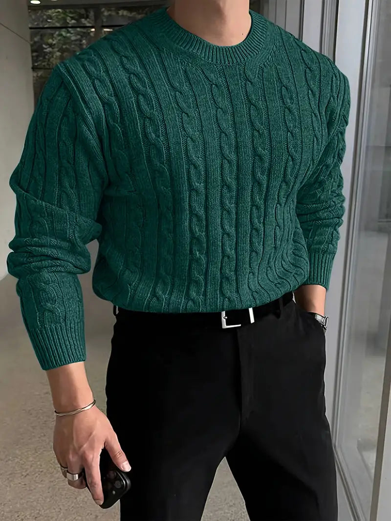 Mergim - Casual knitted Long Sleeve Sweater