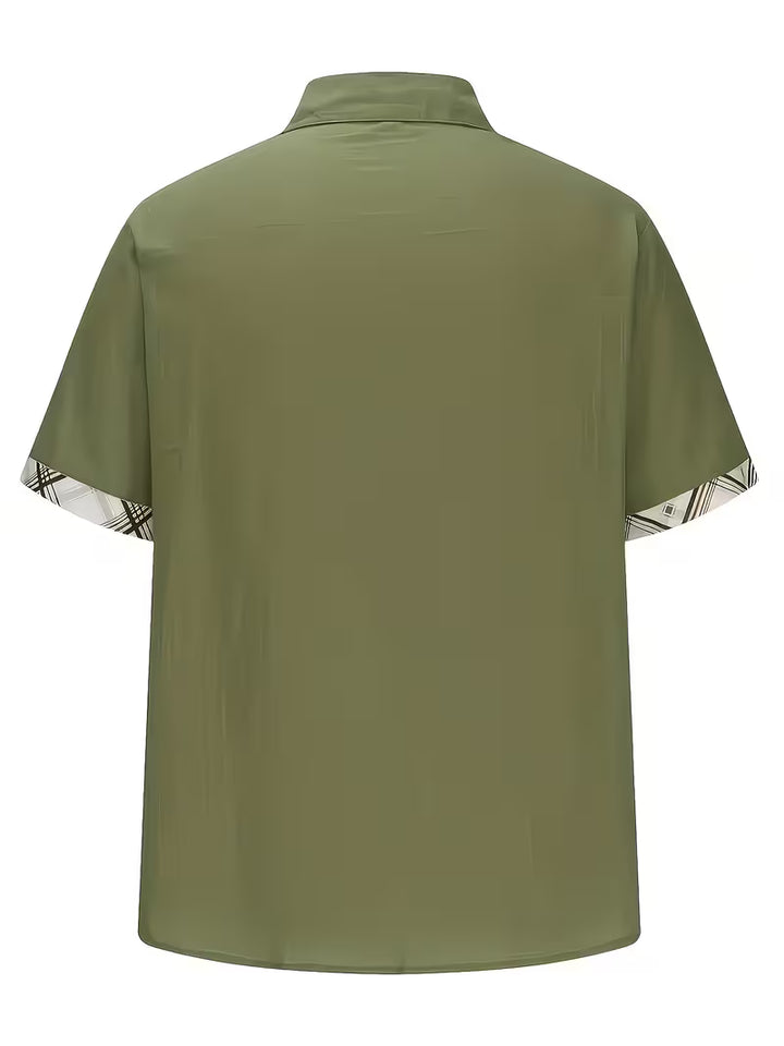 Kolby - Patchwork Plaid Shirt With Pocket
