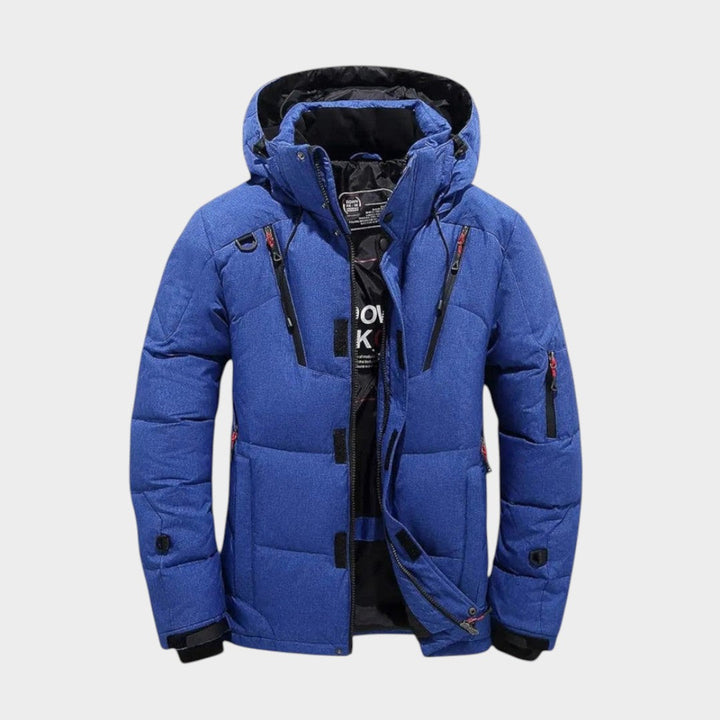 Peneolia - Puffer Jacket With Hood and Zippered Pockets