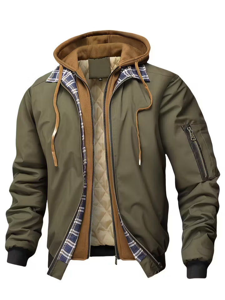 Sylvain - Hooded Air Force Jacket With Zipper