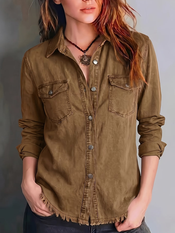 Blazka - Stylish Button Front Shirt With Pocket