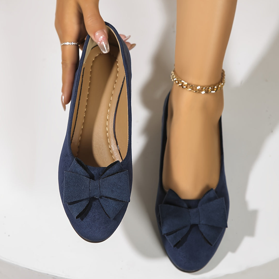 Fransiska - Breathable Non-slip Loafers With Bowtie