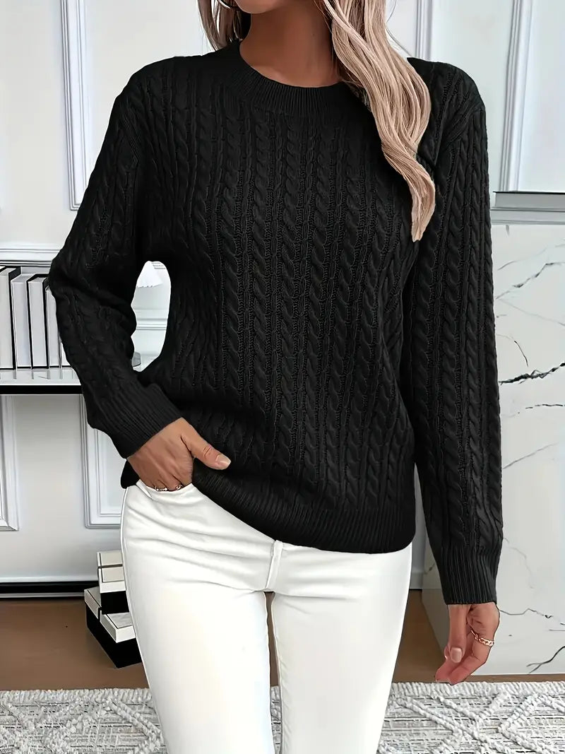 Quinisha - Cable Knitted Sweater