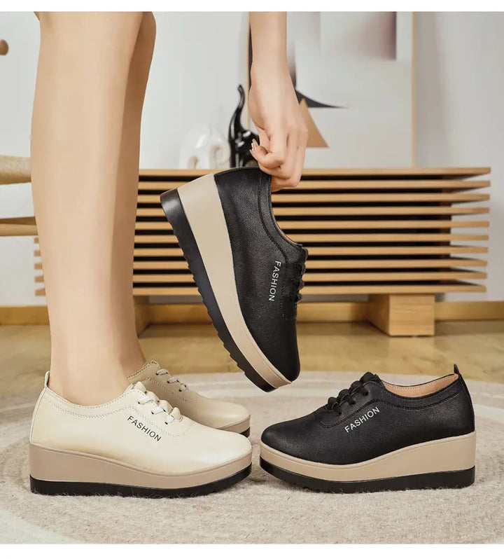 Saturnina - Leather Shoes With Thick Sole