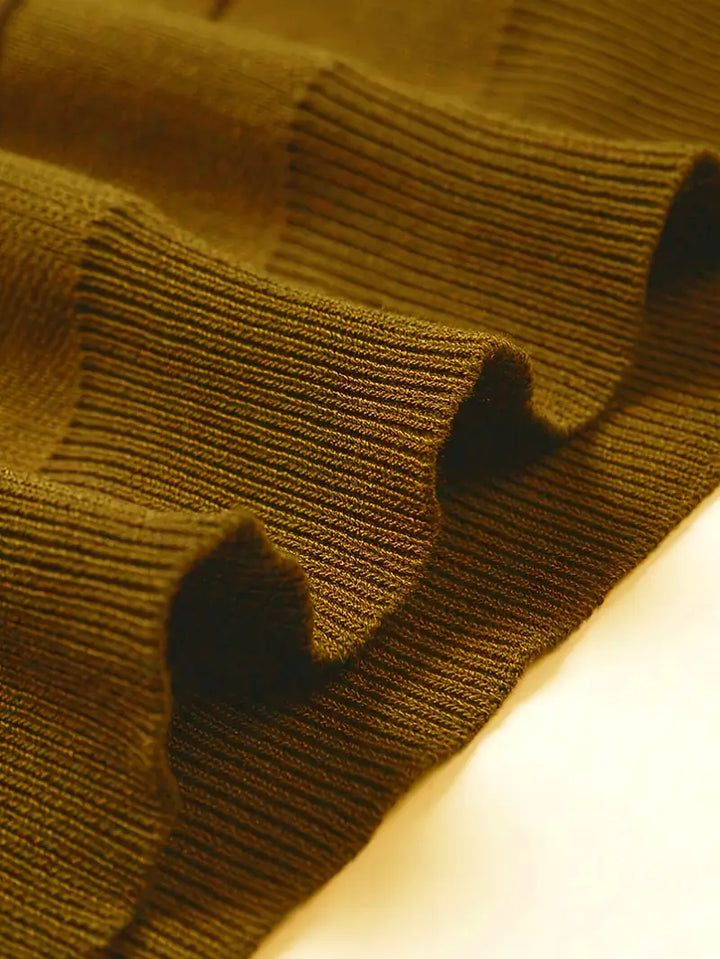 Nunzio - Comfortable Knitted Mock Neck Sweater