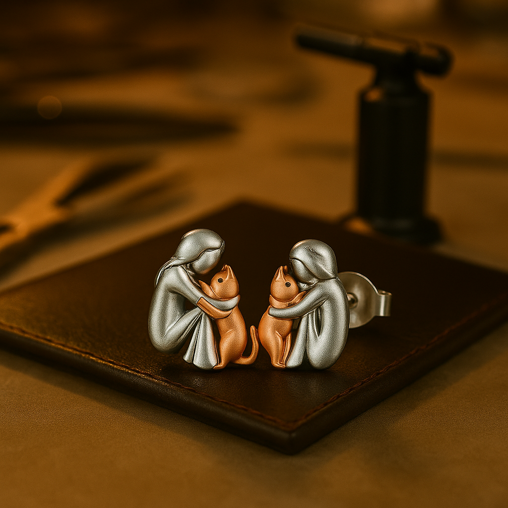 Kinley - Earrings With Cat Icon