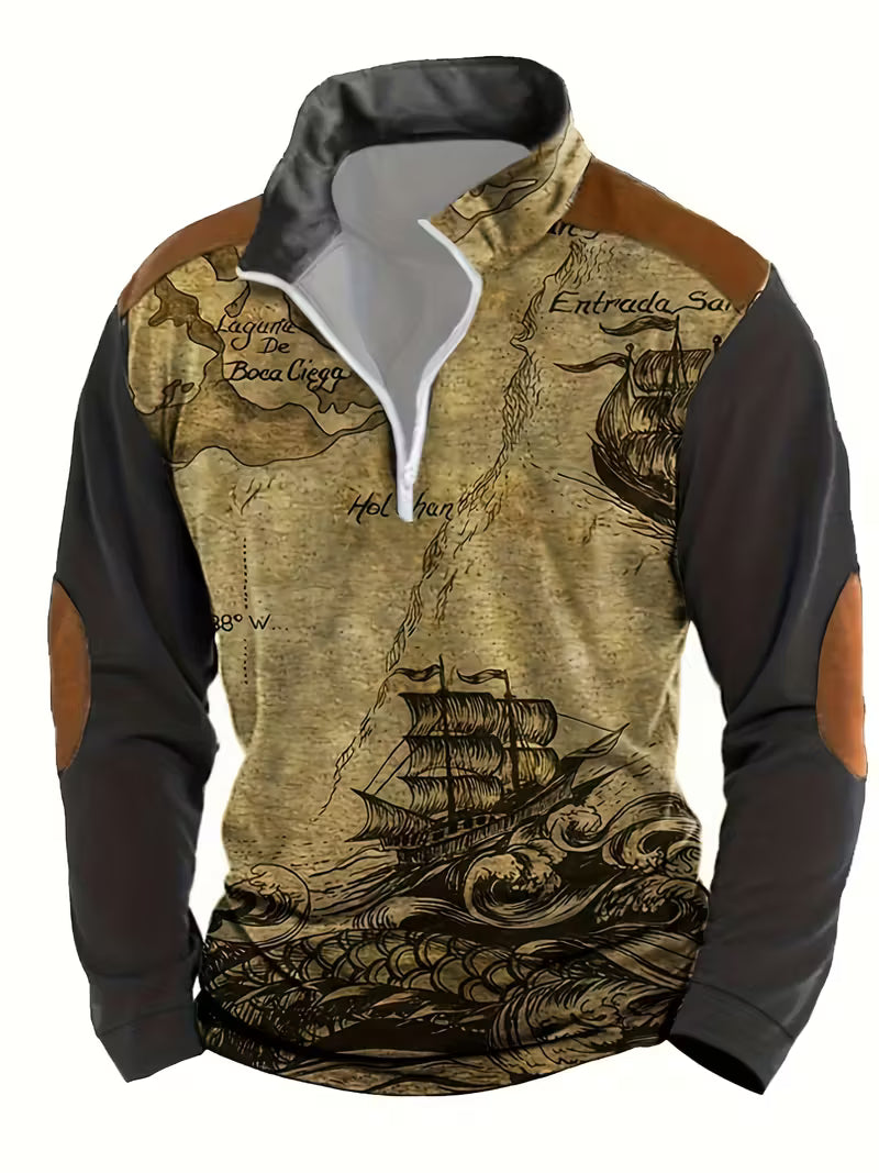 Didier - Vintage Pirate Ship 3D Print Sweatshirt
