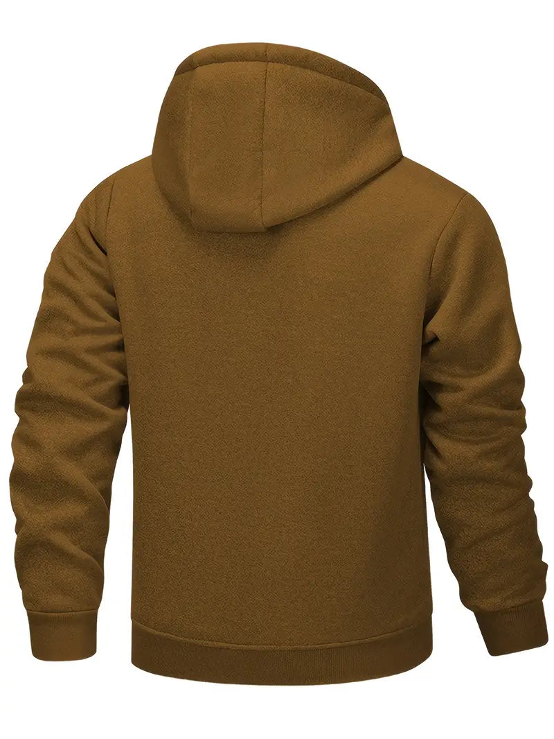 Helge - Casual Long Sleeve Zip-Up Hoodie