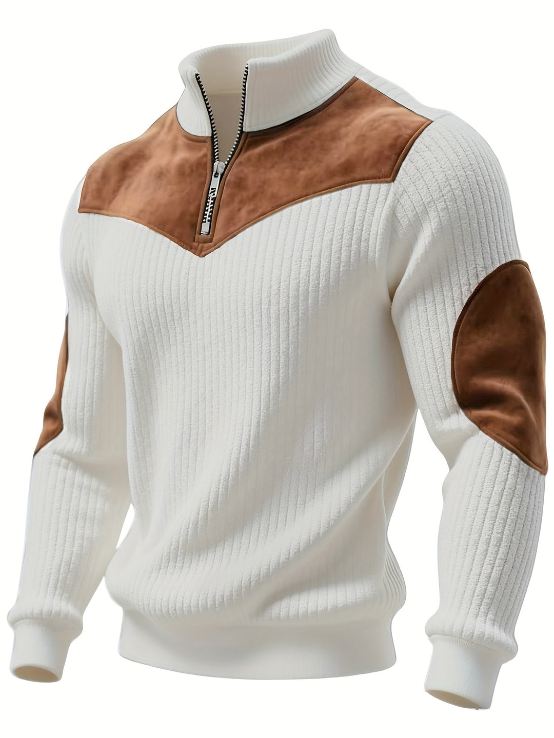 kortez - Casual Knitted Half Zip Sweater