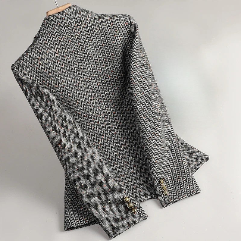 Cesira - Herringbone Tweed Blazer