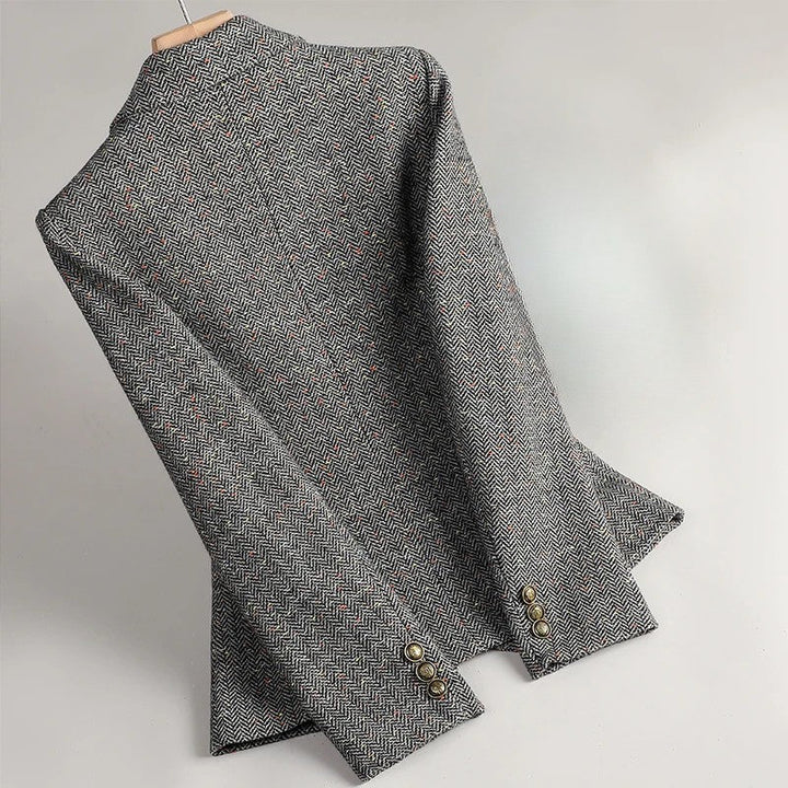 Cesira - Herringbone Tweed Blazer