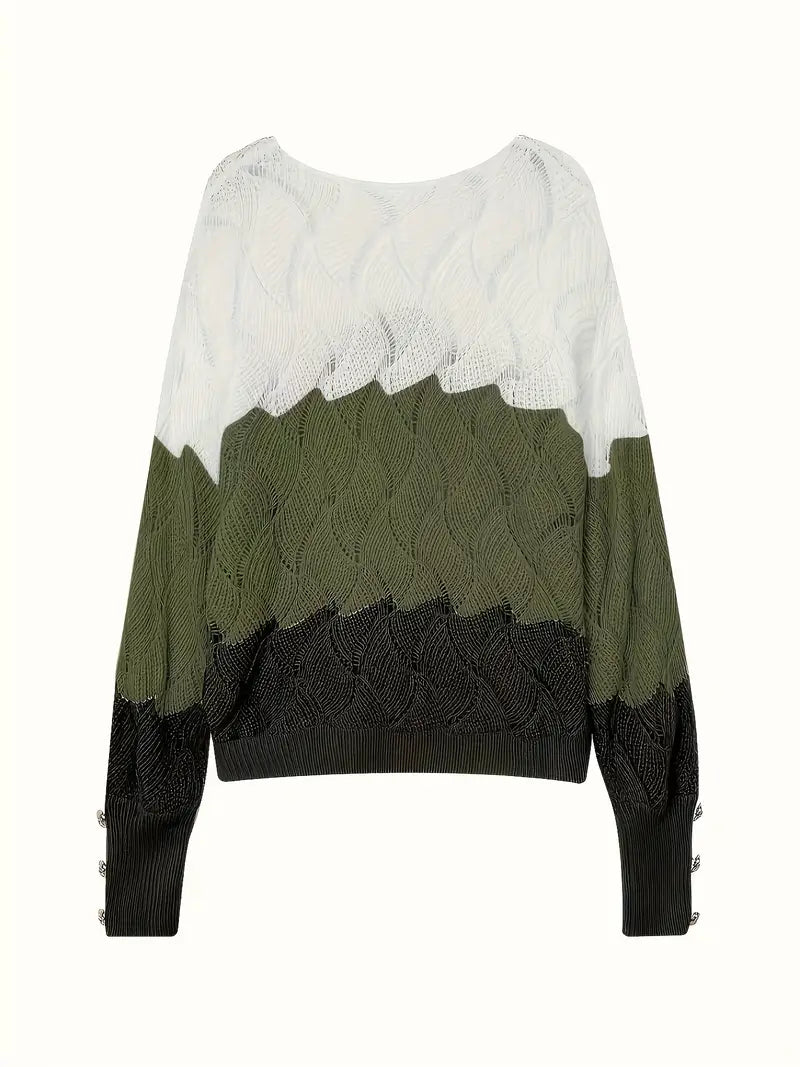 Renilda - Elegant V-Neck Knitted Sweater