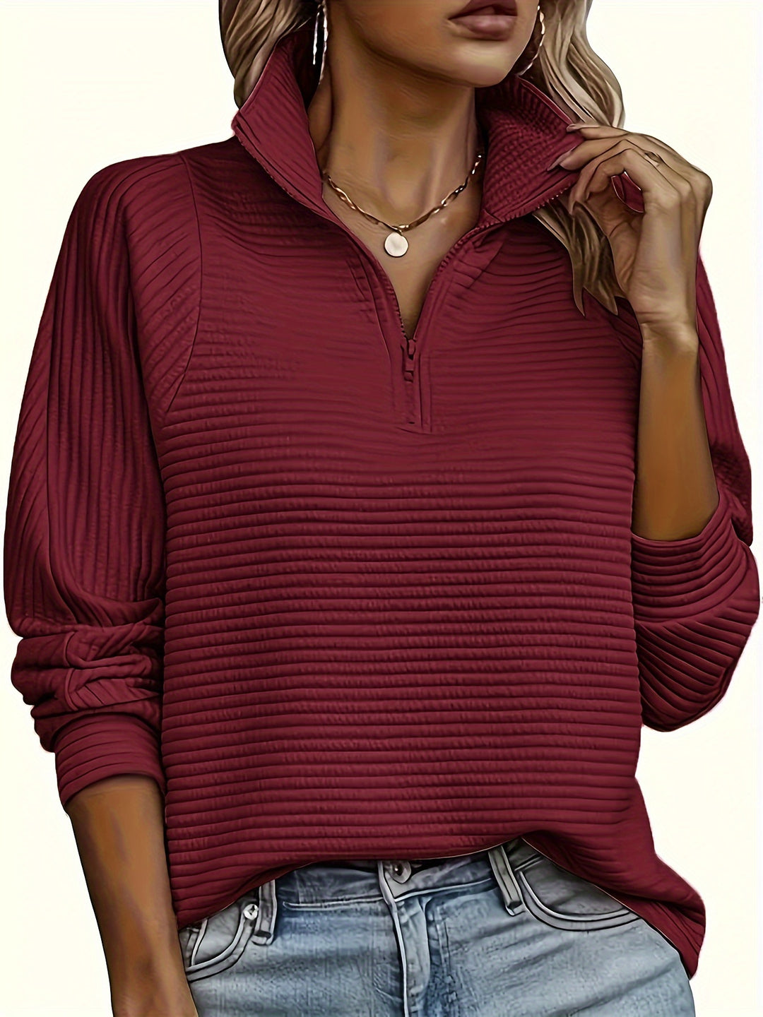 Marthe - Knitted Sweater With Zipper