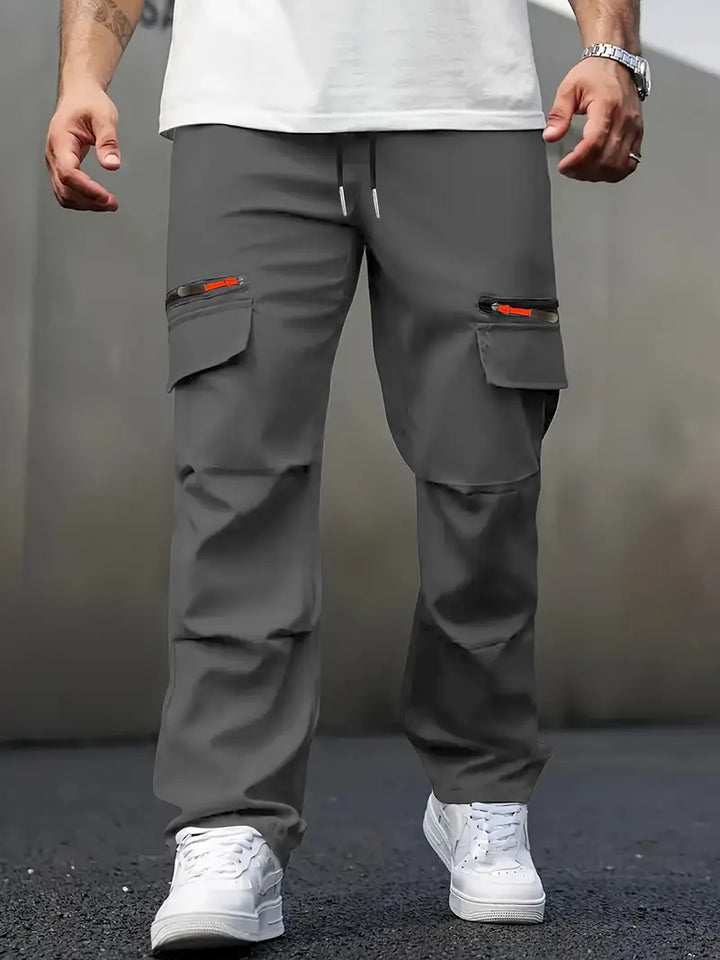 Thaddeus - Casual Cargo Pants With Drawstring Waist
