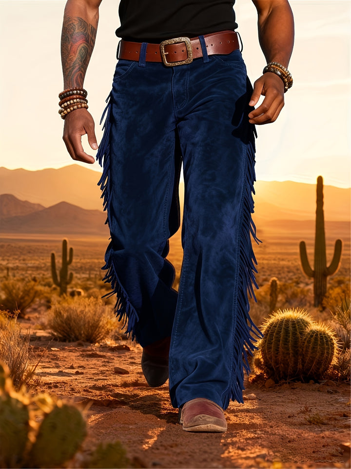 Altan - Casual Retro Western Fringe Trousers