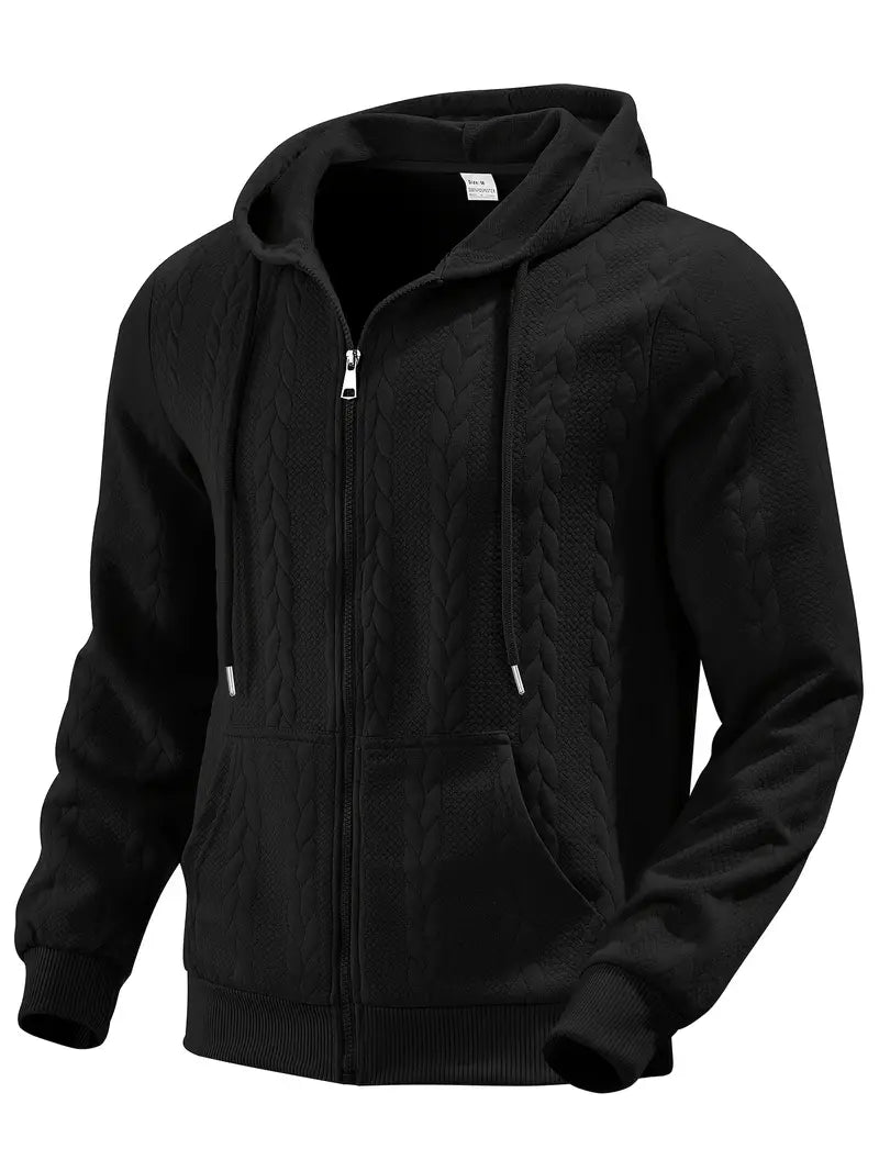 Philipp - Casual Zip Up Hoodie With Long Sleeve