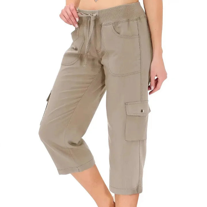 Mileni - Comfortable High-Waist Capri Pant With Practical Pockets