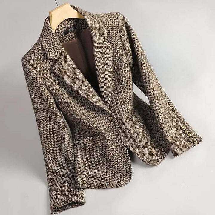 Cesira - Herringbone Tweed Blazer