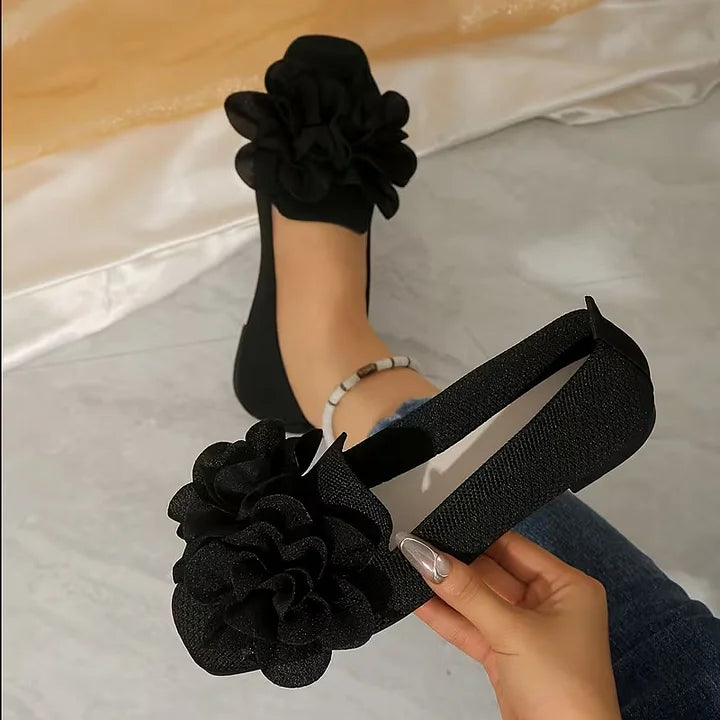 Catriona - Floral Mary Jane Flat Heels