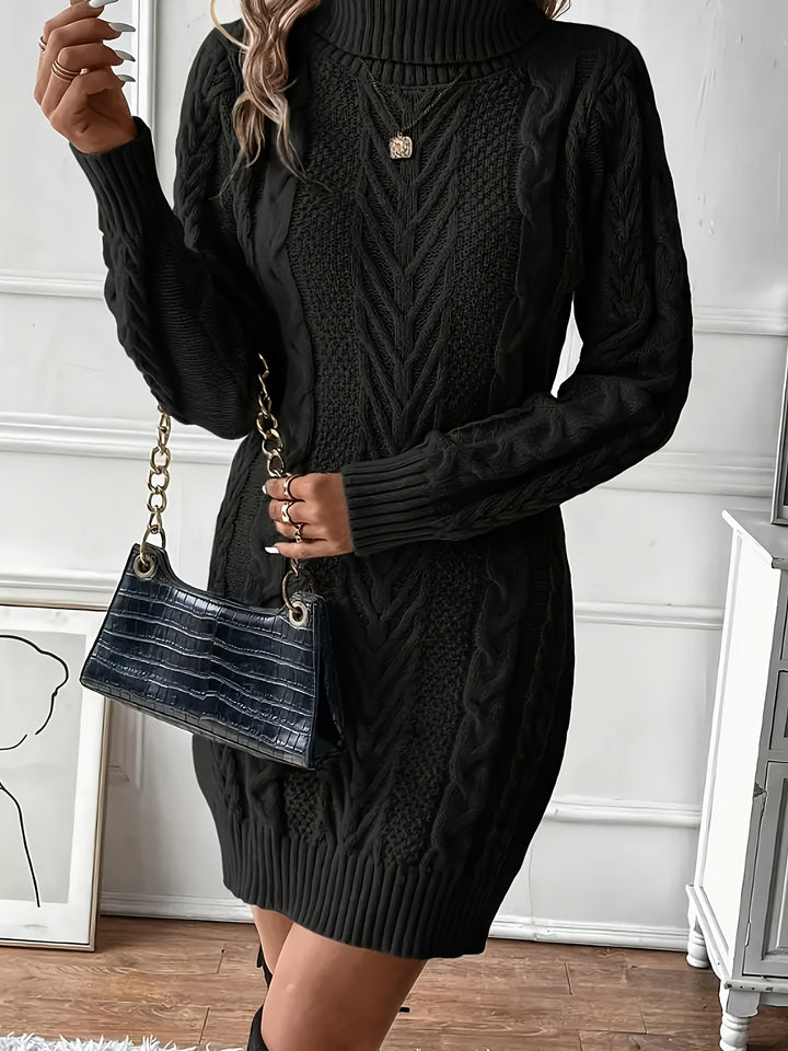 Milanda - Cable Knit Sweater Dress