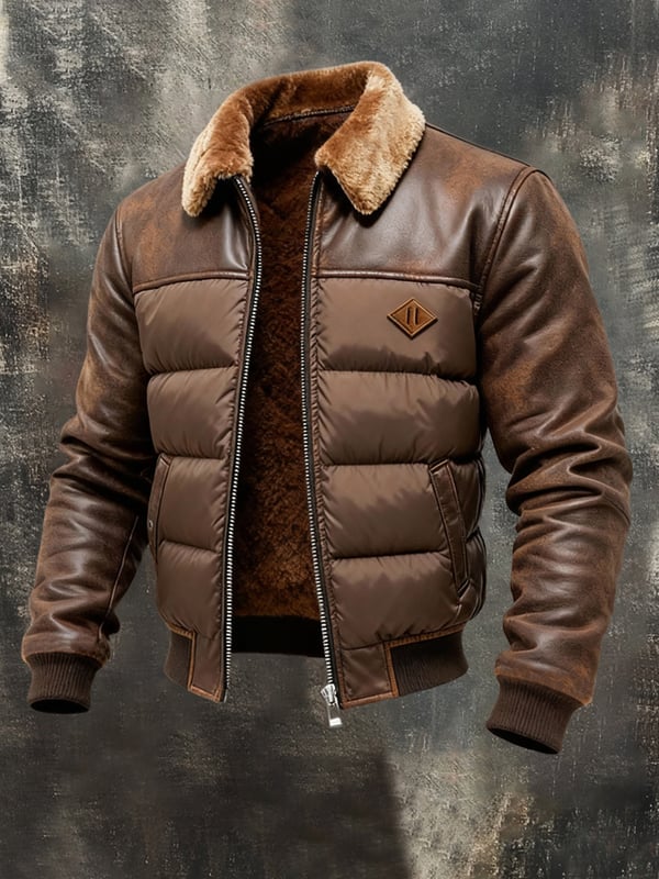 Giorgio - Retro Warm Soft Leather Outdoor Jacket