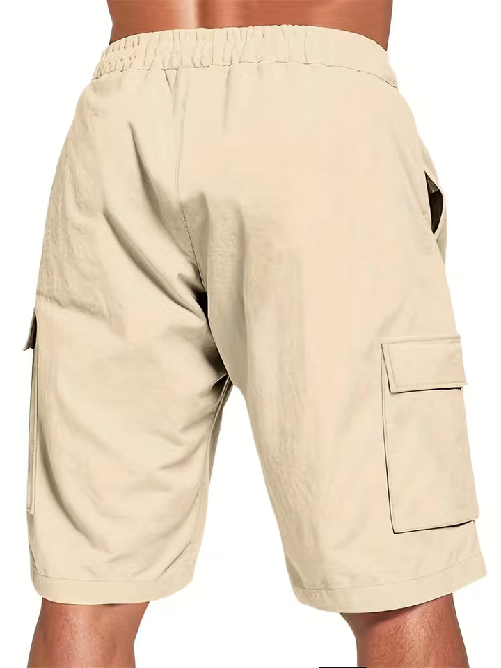 Raekwon - Linen Shorts With Drawstring Elastic Waist