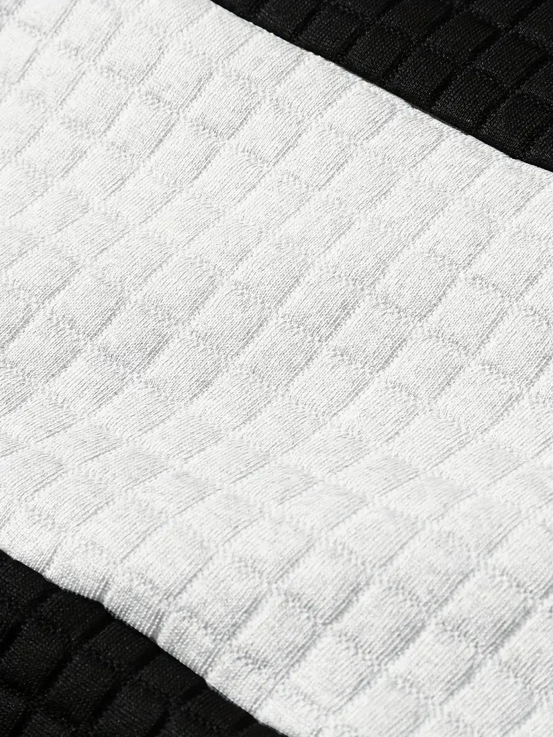 Arvid - Color Block Textured Hoodie